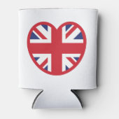 Rafraîchisseur Pour Canette Royaume-Uni Union Jack Flag Heart (Devant)