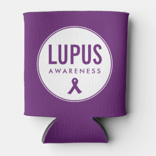Rafraîchisseur Pour Canette Ruban de sensibilisation Lupus pourpre