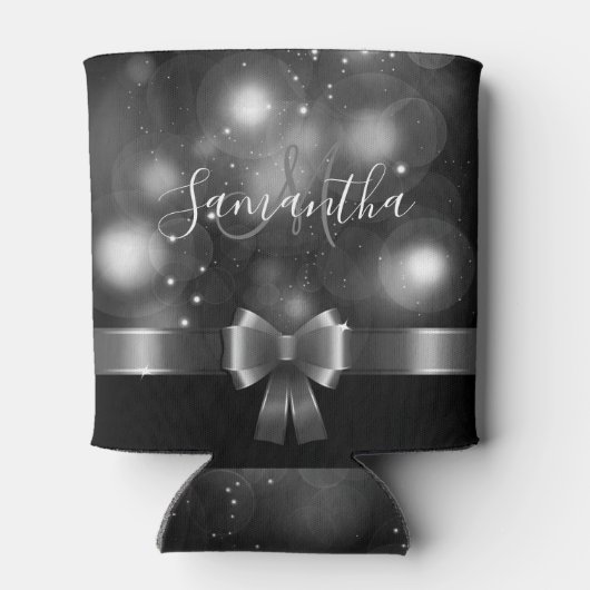 Rafraîchisseur Pour Canette Ruban noir et blanc (Dos)