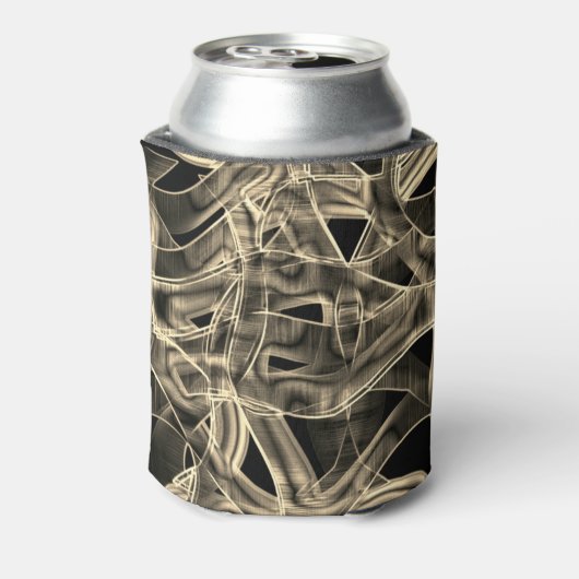 Rafraîchisseur Pour Canette Rubans courbés beiges, contrastés par trait gaufré (Can Dos)