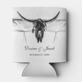 Rafraîchisseur Pour Canette Russe Blanc Noir Vache Occidental Mariage crâne (Dos)