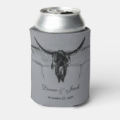 Rafraîchisseur Pour Canette Russe Gris Noir Vache Occidentale Mariage crâne (Can Dos)