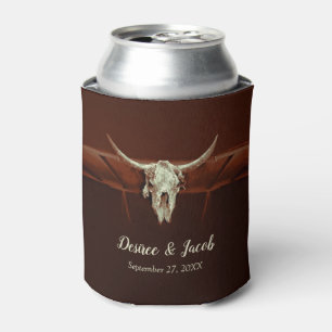 Rafraîchisseur Pour Canette Russe Mariage Brown Western Bull Skull Pays