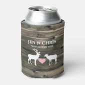 Rafraîchisseur Pour Canette Rustic Country Buck and Doe Wedding Favor (Can devant)