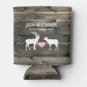 Rafraîchisseur Pour Canette Rustic Country Buck and Doe Wedding Favor (Devant)