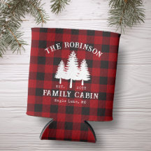 Rustic Country Family Cabine Tree Red Buffalo Plai