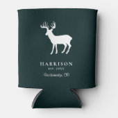 Rafraîchisseur Pour Canette Rustic Deer Green Personnalisé (Devant)