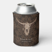 Rafraîchisseur Pour Canette Rustic Elegant Wedding Brown Western Bull Skull (Can Dos)
