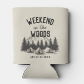 Rafraîchisseur Pour Canette Rustic Modern Weekend dans la Woods Bachelor Party (Dos)