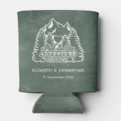 Rafraîchisseur Pour Canette Rustic Mountains Aventure Commence Vert Mariage (Dos)
