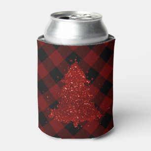 Rafraîchisseur Pour Canette Rustic Red Christmas Tree Modern Buffalo Plaid