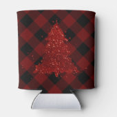 Rafraîchisseur Pour Canette Rustic Red Christmas Tree Modern Buffalo Plaid (Dos)