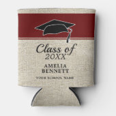 Rafraîchisseur Pour Canette Rustic Red Félicitations Casquette diplômé (Devant)