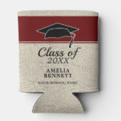 Rafraîchisseur Pour Canette Rustic Red Félicitations Casquette diplômé (Dos)