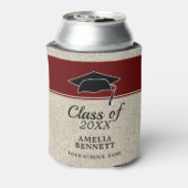 Rafraîchisseur Pour Canette Rustic Red Félicitations Casquette diplômé (Can Dos)