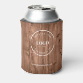 Rafraîchisseur Pour Canette Rustic Wood Grain Custom Logo Personalize (Can Dos)