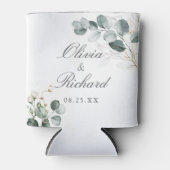 Rafraîchisseur Pour Canette Rustique Botanique Eucalyptus Mariage de verdure (Devant)