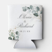 Rafraîchisseur Pour Canette Rustique Botanique Eucalyptus Mariage de verdure (Dos)