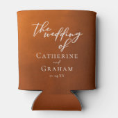 Rafraîchisseur Pour Canette Rustique Burtic Orange Typographie Mariage d'autom (Dos)