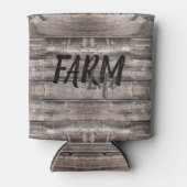 Rafraîchisseur Pour Canette rustique chic FARM LIFE en écriture (Devant)