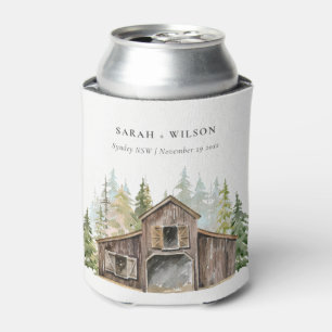 Rafraîchisseur Pour Canette Rustique Elegant Pine Woods Forest Barnyard Mariag