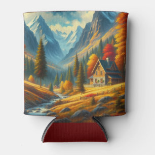 Rafraîchisseur Pour Canette Rustique, Gîte de montagne d'automne & rivière