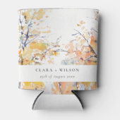 Rafraîchisseur Pour Canette Rustique Pastel Jaune automne Mariage paysage auto (Devant)