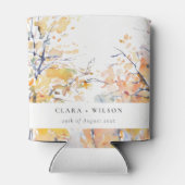 Rafraîchisseur Pour Canette Rustique Pastel Jaune automne Mariage paysage auto (Dos)