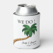 Rafraîchisseur Pour Canette Rustique Tropical Destination Plage Mariage (Can devant)
