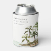 Rafraîchisseur Pour Canette Rustique Tropical Palm Tree Beach Sand Fête des ma (Can devant)