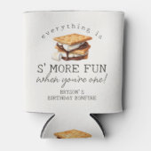 Rafraîchisseur Pour Canette S’mores Fall Bonfire Outdoor First Birthday Favor (Devant)
