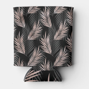 Rafraîchisseur Pour Canette safari en or rose, papier feuille de palme.