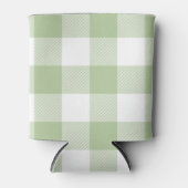 Rafraîchisseur Pour Canette Sage and White Buffalo Plaid Gingham (Devant)