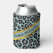 Rafraîchisseur Pour Canette Sage Green Leopard Girly Cheetah Nom personnalisé (Can devant)