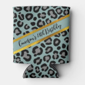 Rafraîchisseur Pour Canette Sage Green Leopard Girly Cheetah Nom personnalisé (Devant)