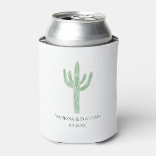 Rafraîchisseur Pour Canette Sage Green Saguaro Cactus Mariage