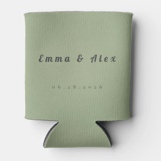 Rafraîchisseur Pour Canette Sage Green Wedding Can Cooler
