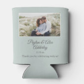 Rafraîchisseur Pour Canette Sage Green Wedding Favoriser Photo Couple Photo, N (Dos)