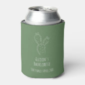 Rafraîchisseur Pour Canette Sage Prickly Pear Cactus Bachelorette Can Cooler (Can devant)