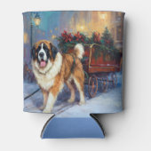 Rafraîchisseur Pour Canette Saint Bernard Christmas Festive (Devant)