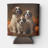 Rafraîchisseur Pour Canette Saint Bernard Puppy Automne Citrouille (Devant)