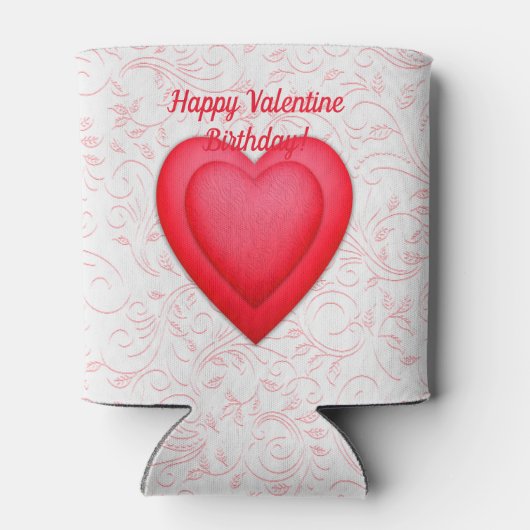 Rafraîchisseur Pour Canette Saint-Valentin Anniversaire Fancy Coeurs rouges (Dos)