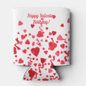 Rafraîchisseur Pour Canette Saint-Valentin Coeurs de Confetti Rouge (Dos)