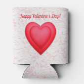 Rafraîchisseur Pour Canette Saint Valentin Coeurs rouges fantaisistes (Dos)