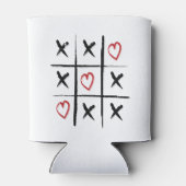 Rafraîchisseur Pour Canette Saint Valentin Tic Tac Toe Hearts Day (Dos)