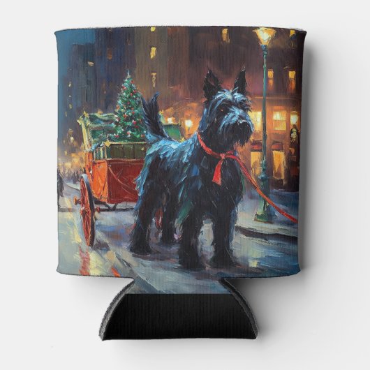 Rafraîchisseur Pour Canette Saison de Noël du Terrier écossais (Devant)