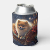 Rafraîchisseur Pour Canette Saison de Noël Poméranienne brossé (Can devant)