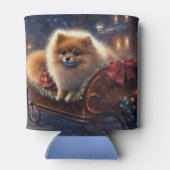 Rafraîchisseur Pour Canette Saison de Noël Poméranienne brossé (Dos)