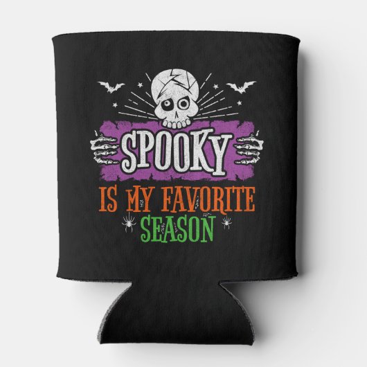 Rafraîchisseur Pour Canette Saison éffrayante Effrayant Squelette chauves-sour (Dos)