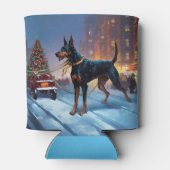 Rafraîchisseur Pour Canette Saison Festive de Noël Doberman (Dos)